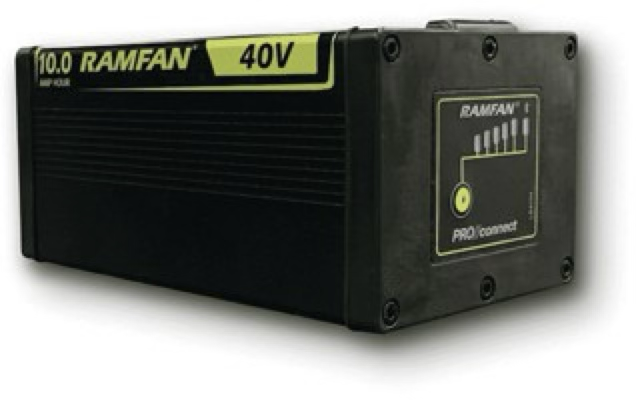 RAMFAN 40V / 10Ah Akkupack — Produktansicht